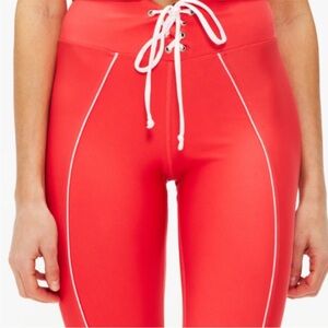 PANTS ONLY ❤️🔥 Year of Ours Coral Red Lace-Up Leggings
